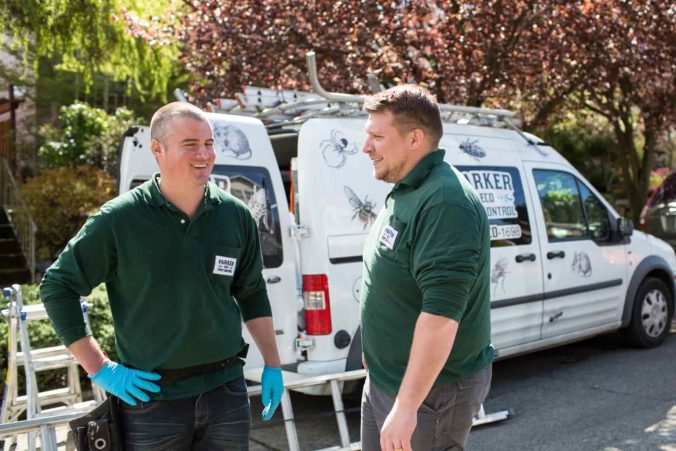 parker eco pest control during a house call for rodent and pest control